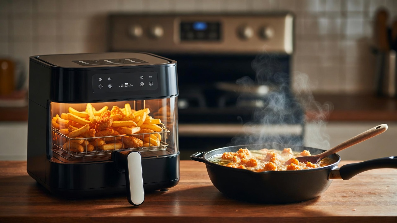 Airfryer versus koekenpan